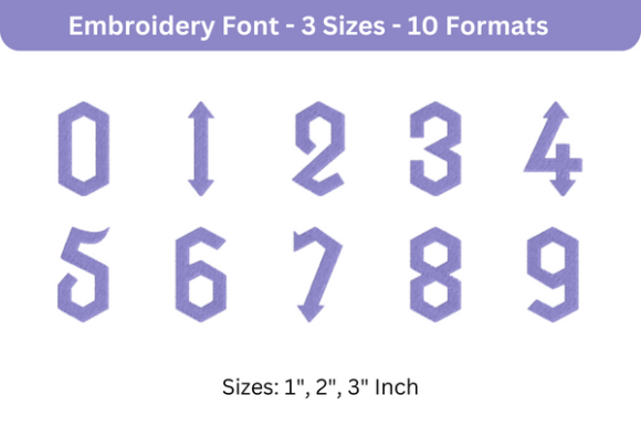 Arrowhead Lake Font 0 to 9