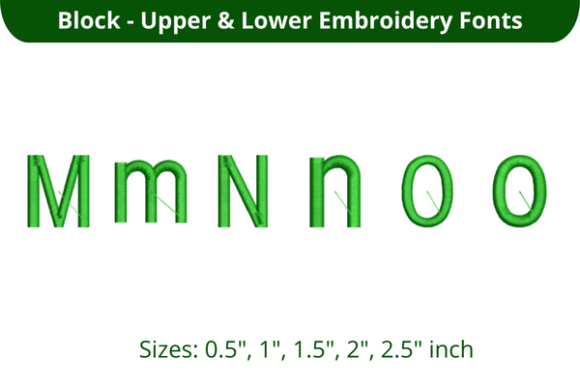 Block Font MNO