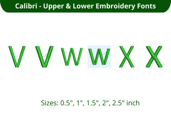 Calibri Font VWX