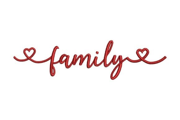 Family with Hearts Embroidery Review