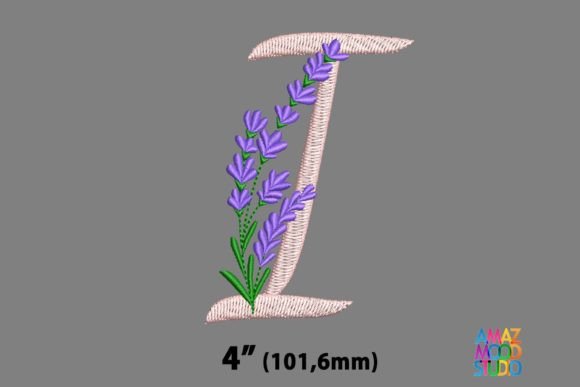 Letter I Floral Lavender Monogram Review