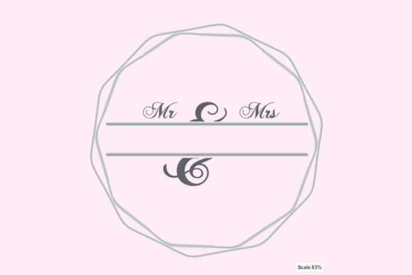 Mr Mrs Monogram Frame